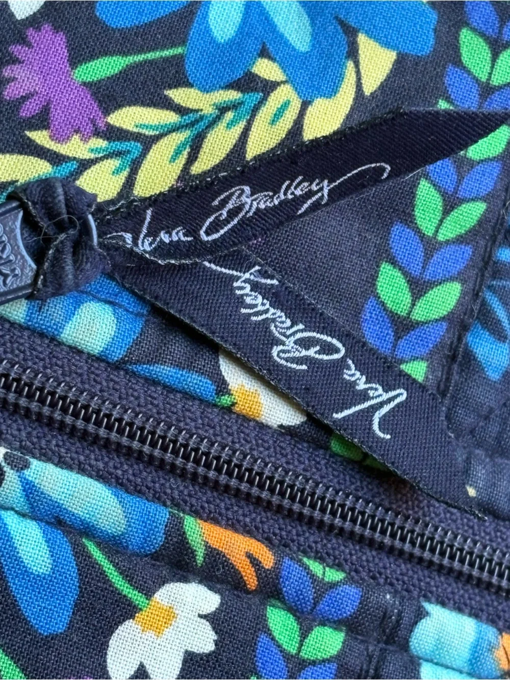 Vera Bradley Quilted Floral Duffel in Navy, Turquoise, Green, Purple